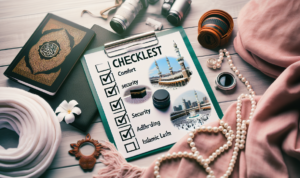 alt_text: Checklist perlengkapan wanita untuk haji: nyaman, aman, sesuai syar'i.