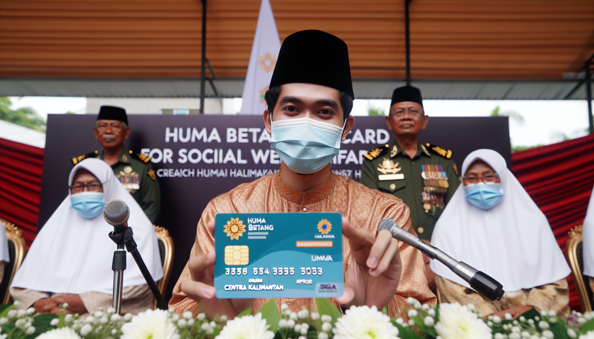 alt_text: "Peluncuran Kartu Huma Betang untuk kesejahteraan sosial di Kalimantan Tengah."