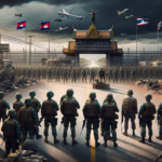 "alt_text": "Krisis perbatasan Kamboja-Thailand, situasi tegang dengan militer berjaga."