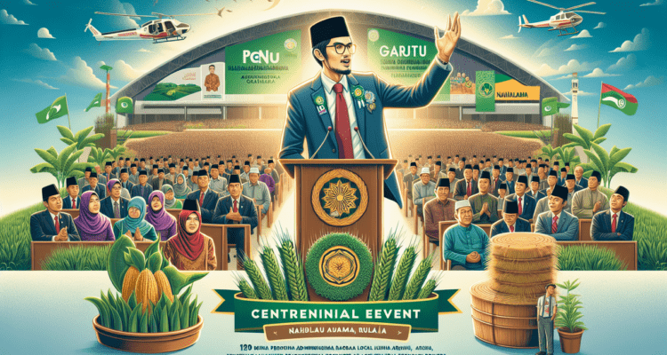 alt_text: Bupati Garut berdiskusi dengan komunitas tani NU untuk meningkatkan ekonomi lokal.