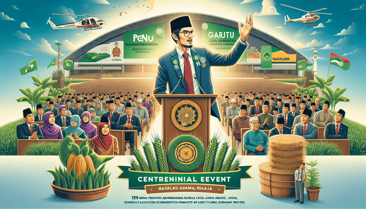 alt_text: Bupati Garut berdiskusi dengan komunitas tani NU untuk meningkatkan ekonomi lokal.