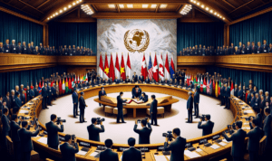 alt_text: Dewan membahas inisiatif damai baru di Gaza, terpengaruh oleh strategi politik Trump.