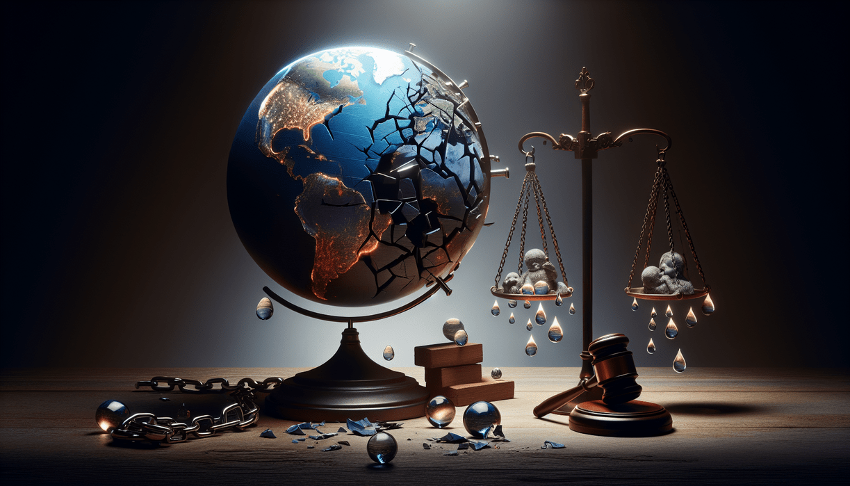 alt_text: Ilustrasi konsep inses, hukum, dan dampak emosional pada keluarga dalam skala global.