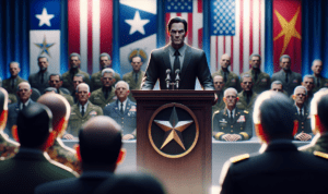 alt_text: "Peta Eropa dengan logo NATO, simbol persatuan dan keamanan sebagai satu keluarga besar."