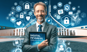 alt_text: Anak menggunakan medsos, diskusi batas usia dan dampak global teknologi digital.