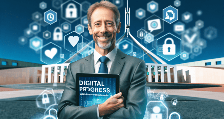 alt_text: Anak menggunakan medsos, diskusi batas usia dan dampak global teknologi digital.