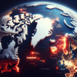 alt_text: Peta Greenland dengan sorotan geopolitik dan skema pembiayaan untuk eksplorasi es.