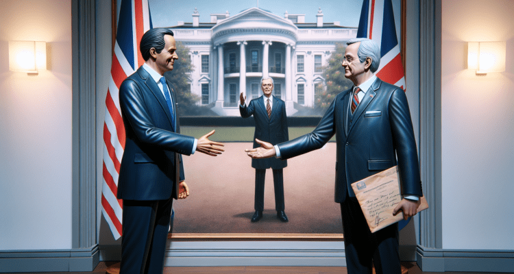 alt_text: "Pertemuan di Inggris bahas kebijakan Trump terkait perdamaian di Gaza."