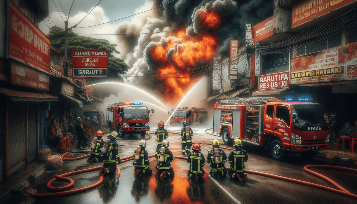 alt_text: Kebakaran toko gorengan Garut, asap tebal mengepul; pentingnya pencegahan dan keselamatan.