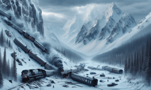 alt_text: Kereta anjlok di Trans-Siberia, menyebabkan guncangan besar dan dampak global signifikan.