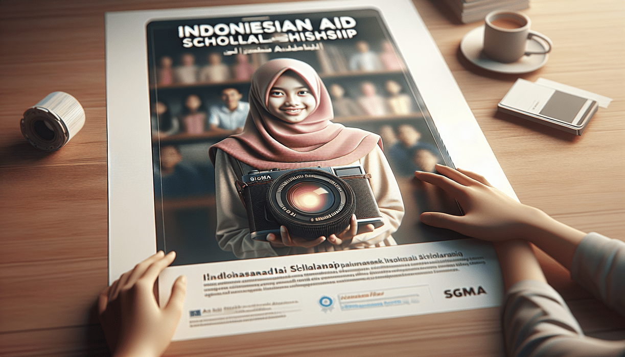 alt_text: Poster tentang The Indonesian Aid Scholarship, informasi beasiswa pendidikan.