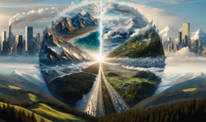 alt_text: Dunia di persimpangan, menandakan awal perubahan besar dalam sejarah global.