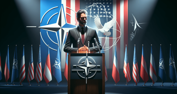 "Trump berdiri di depan peta Greenland, simbol uji tata kelola global baru."