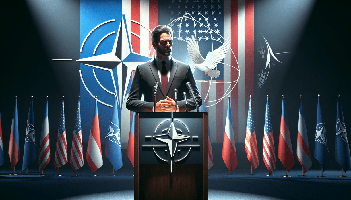 "Trump berdiri di depan peta Greenland, simbol uji tata kelola global baru."