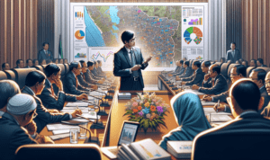 alt_text: Wakil Ketua DPRD Garut memaparkan arah RKPD 2027 di depan audiens.