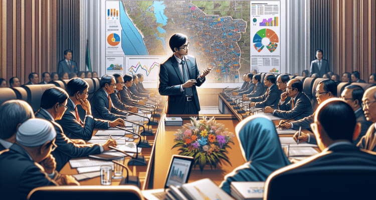 alt_text: Wakil Ketua DPRD Garut memaparkan arah RKPD 2027 di depan audiens.