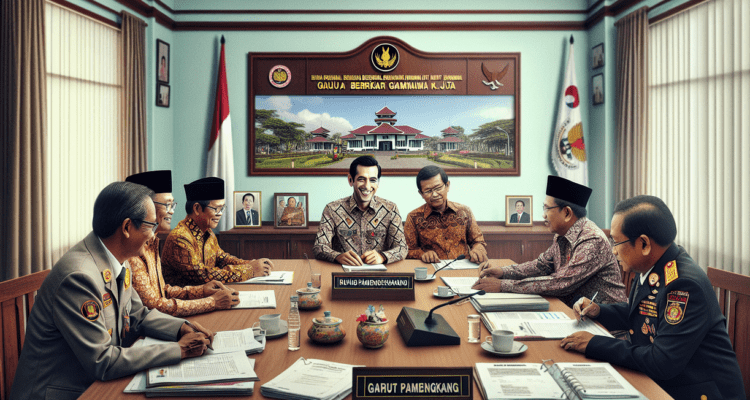 alt_text: "Bupati Garut bersama tim membahas arah baru dalam tata kelola penyiaran daerah."