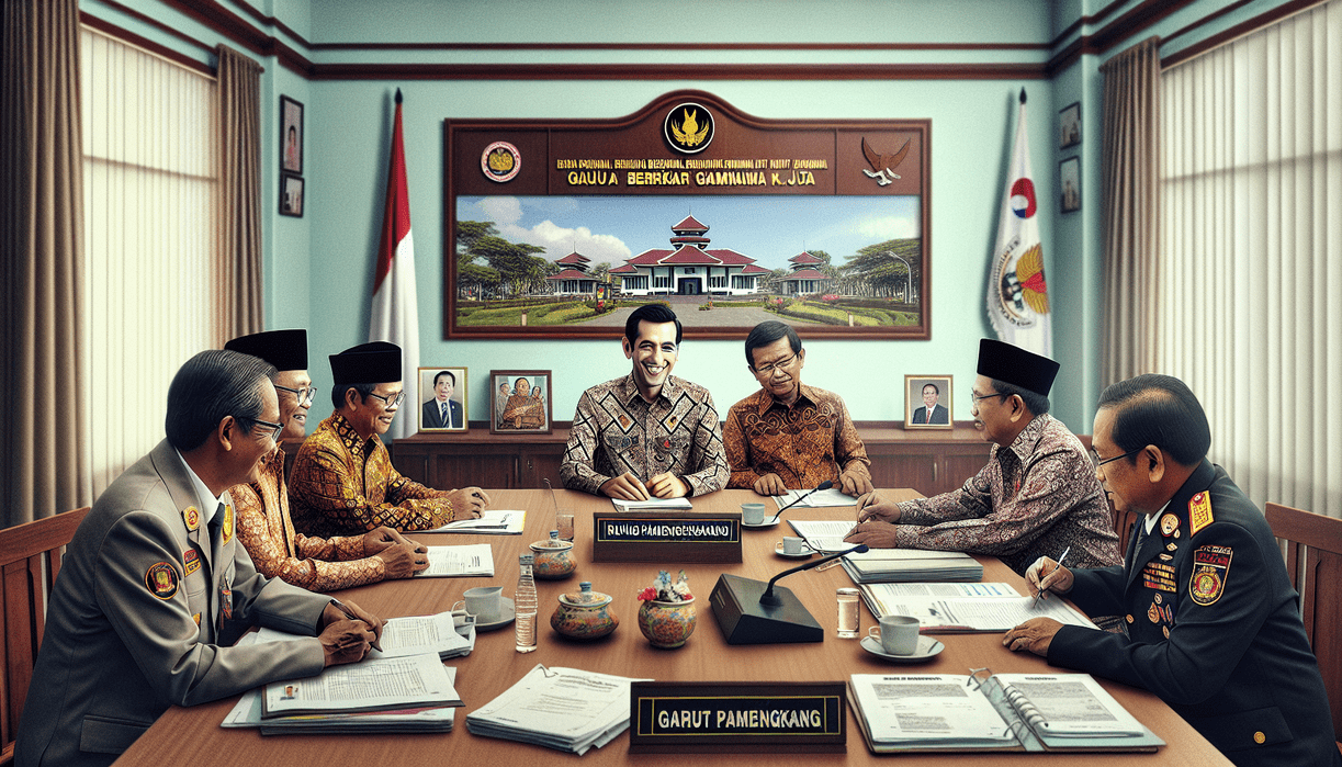 alt_text: "Bupati Garut bersama tim membahas arah baru dalam tata kelola penyiaran daerah."