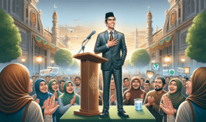 alt_text: Bupati Garut memimpin kegiatan kebersihan bersama warga selama bulan Ramadan.