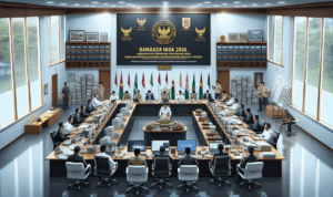 alt_text: Pemandangan malam Ramadan 2026 di Garut Plaza, ramai dengan lampu dan pengunjung semarak.