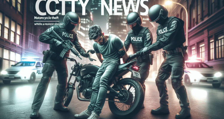 **alt_text**: Pelaku curanmor beraksi malam hari, warga terlelap, pentingnya meningkatkan kewaspadaan kota.