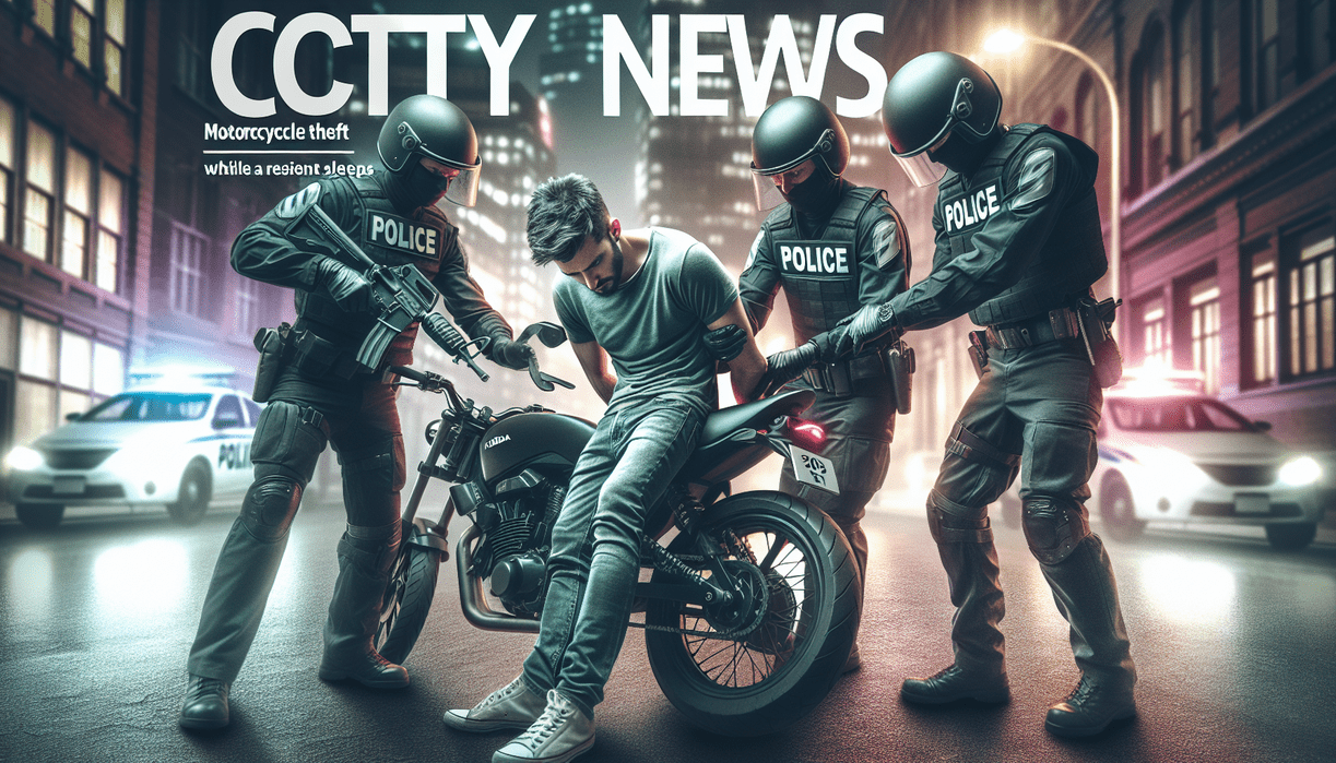 **alt_text**: Pelaku curanmor beraksi malam hari, warga terlelap, pentingnya meningkatkan kewaspadaan kota.