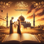 alt_text: "Ucapan maaf Islami menyambut Ramadan dengan kaligrafi dan elemen bulan sabit."