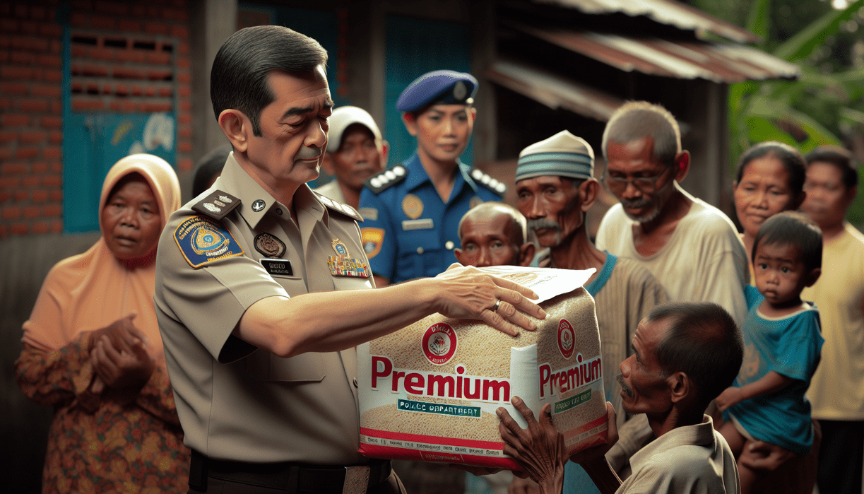 alt_text: Polres Garut bagikan bantuan beras dari Kapolda Jabar sebagai harapan saat krisis.