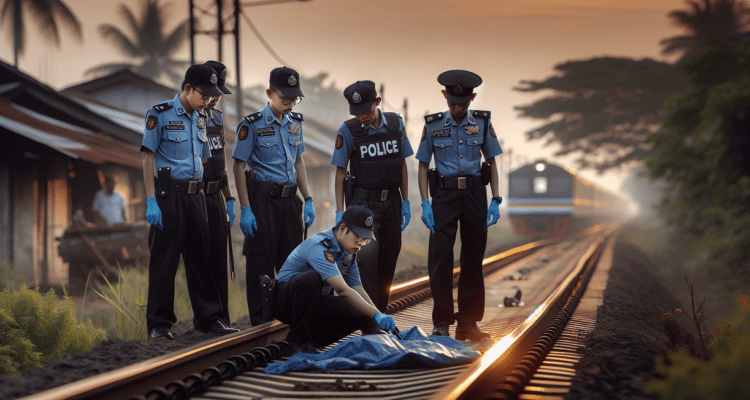 Alt_text: Polsek Kadungora menyelidiki kasus kecelakaan KA Cimuncang.