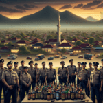 alt_text: Polisi Pasirwangi razia miras menghadapi Ramadan, sita botol minuman keras.
