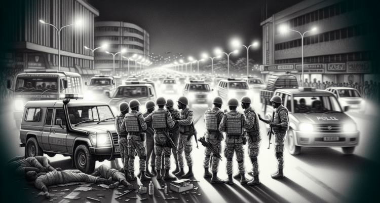 alt_text: Sat Samapta Polres Garut mengamankan jalan baru untuk meredam keresahan masyarakat.