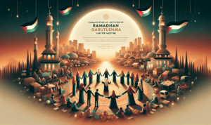 alt_text: Garuters menggalang dana dan bantuan untuk Palestina dalam aksi kemanusiaan Ramadan.