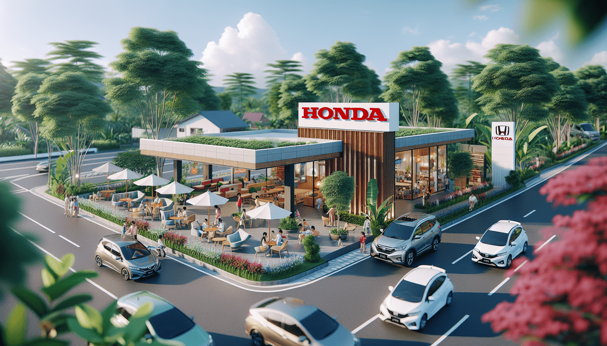 alt_text: Bale Santai Honda Islami di Jalur Mudik Merak, area istirahat nyaman bagi pemudik.