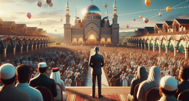 alt_text: Bupati Garut menyerukan persatuan saat merayakan Hari Raya bersama masyarakat.