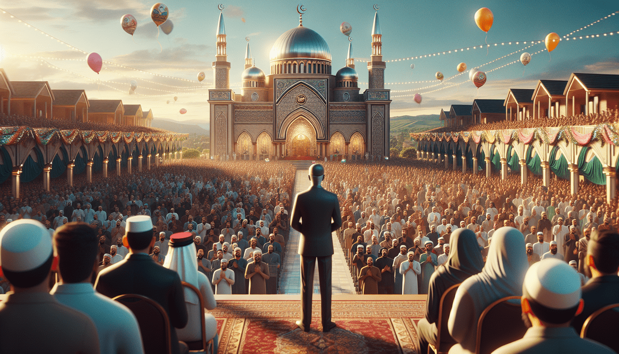 alt_text: Bupati Garut menyerukan persatuan saat merayakan Hari Raya bersama masyarakat.