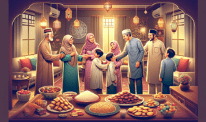 alt_text: Menyambut Lebaran dengan sopan, saling menyapa tanpa menyinggung perasaan.