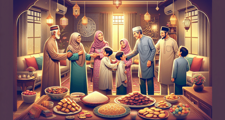 alt_text: Menyambut Lebaran dengan sopan, saling menyapa tanpa menyinggung perasaan.