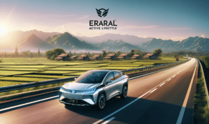 alt_text: Pos layanan Xpeng Siaga Lebaran 2026 membantu pemudik dengan fasilitas Islami di jalan.