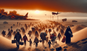 alt_text: "Warga AS dievakuasi dari Israel di tengah konflik; koordinasi Kemlu tingkat tinggi."