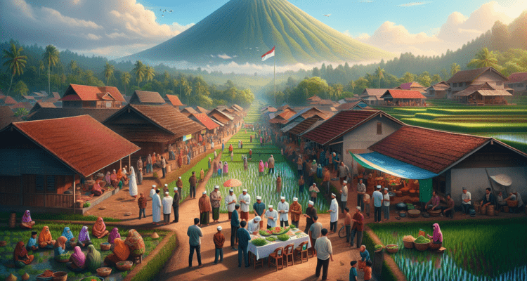 alt_text: "Poster Program Rumaksa: Nyawa Baru Ekonomi Desa, berfokus pada pengembangan desa."