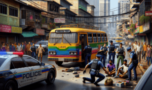 alt_text: Polisi menangkap pelaku perusakan angkot di Leles.