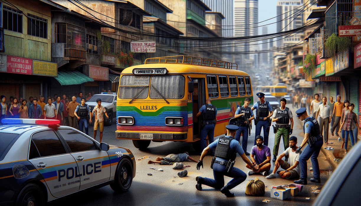 alt_text: Polisi menangkap pelaku perusakan angkot di Leles.