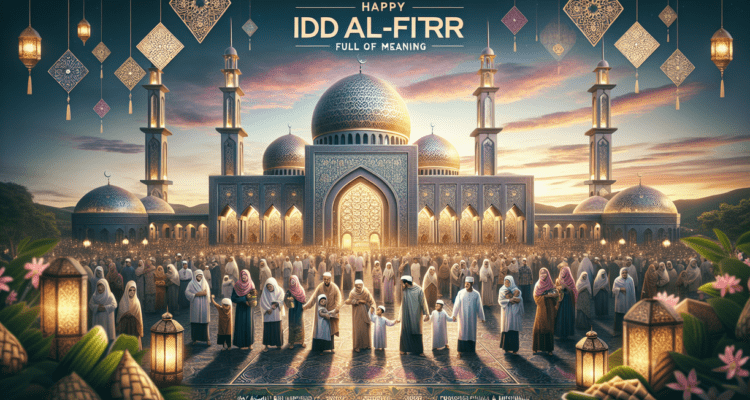 alt_text: "Ucapan Selamat Hari Raya Idul Fitri 2026 dengan dekorasi islami yang menawan."