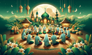 alt_text: Ilustrasi Idul Fitri 2026 dengan tema "Pulang ke Diri Terbaik".