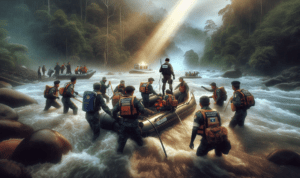 "alt_text": "Tim SAR evakuasi bocah dari Sungai Cikandang usai ditemukan hanyut."