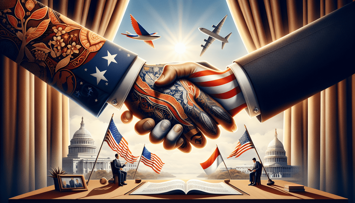 alt_text: Pertemuan resmi Indonesia-AS untuk meningkatkan kerja sama di bidang pertahanan.