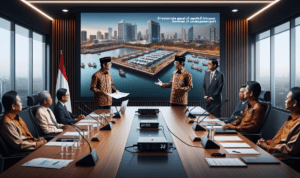 alt_text: Bupati Garut mempresentasikan visi pembangunan Pelabuhan Cilauteureun yang ambisius.