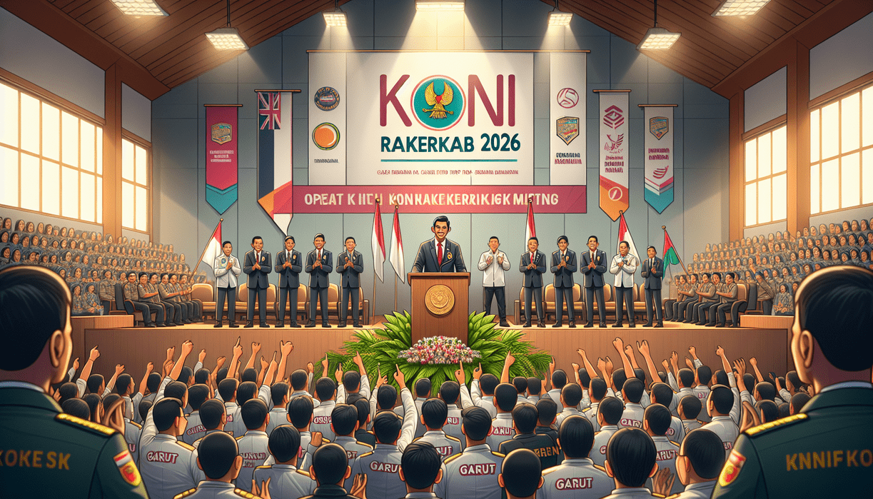 alt_text: Bupati Garut berdiskusi strategi peningkatan infrastruktur dan persiapan Porprov 2026.