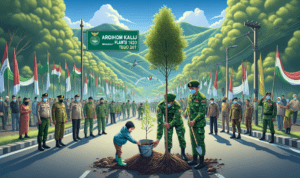 "alt_text": "Hari Bumi 2026: Warga Garut tanam pohon di Jalan Ibrahim Aji sebagai simbol harapan."