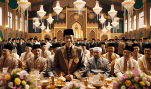 alt_text: Acara Haul dan Halalbihalal Yayasan Bani Syech Nuryayi di Garut berlangsung meriah.